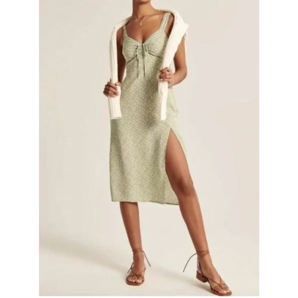 ‘Abercrombie & Fitch’ Green Floral Midi Dress